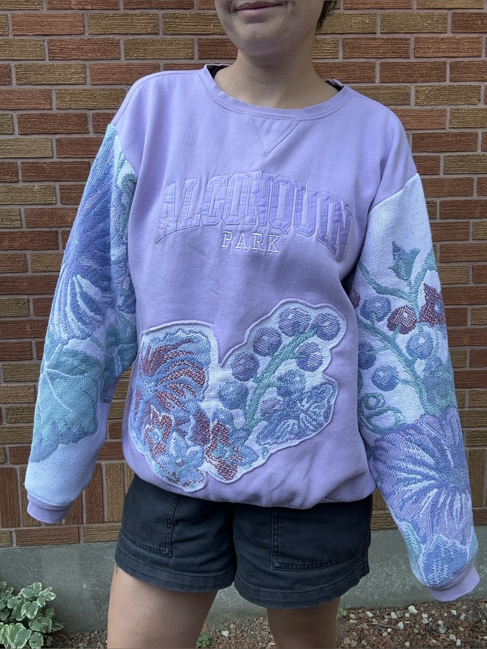 Upcycled Algonquin Park Tapestry Sweater